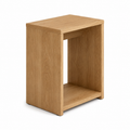 Bout de canapé Japandi chêne naturel avec niche 40x35x55 cm