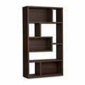 Bibliothèque asymétrique noyer foncé 100x30x175 cm