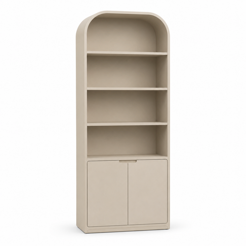 Bibliothèque arche beige sable 80x35x180 cm