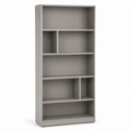 Bibliothèque contemporaine gris perle à six cases 90x35x190 cm