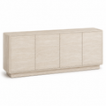 Buffet crème effet travertin à quatre portes 180x42x80 cm
