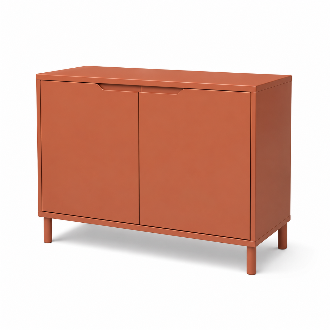 Buffet compact terracotta avec deux portes 120x40x80 cm